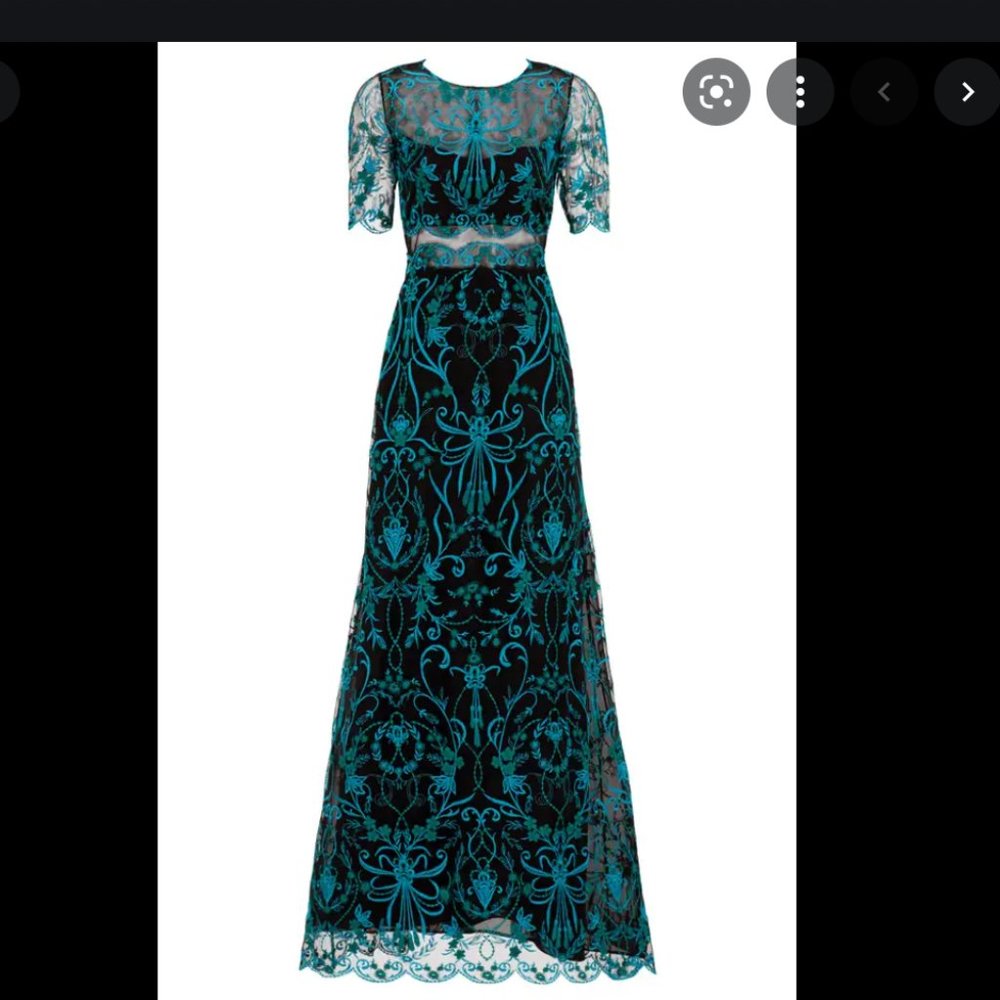 Marchesa Notte Teal Elizabeth Gown